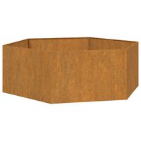 vidaXL dārza puķu kaste, rūsas krāsā, 138x120x45 cm, kortena tērauds