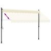 vidaXL izvelkama markīze, 300x150 cm, krēmkrāsas, audums, tērauds