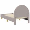 vidaXL Bērnu gultas rāmis ar galvgali Gai&scaron;i pelēks 70 x 140 cm
