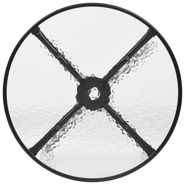 vidaXL 3-daļīgs dārza mēbeļu komplekts, melns