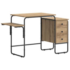 vidaXL Galds ar uzglabā&scaron;anu Artisan Ozols 120 x 50 x 75 cm