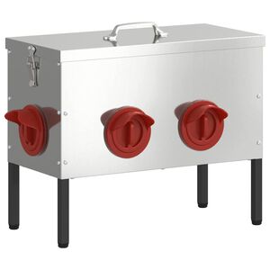 vidaXL Vistas barotava Sudraba 41,5 x 20,5 x 33 cm Cinkots tērauds