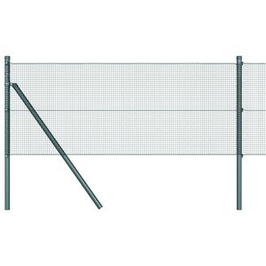 vidaXL Savilktais stiepļu žogs zemes stiprinā&scaron;anai 100 x 0,4 m Zaļa