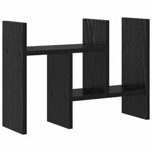 vidaXL Galda organizators Melns ozolkoks 50 x 15,5 x 35,5 cm