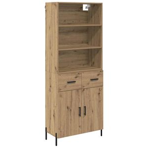 vidaXL Augstais skapītis Artisānā ozols 69,5 x 32,5 x 180 cm