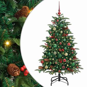 vidaXL Mākslīgā Ziemassvētku eglīte su 150 LED ar statīvu Zaļa 150 cm