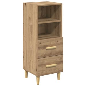 vidaXL Puse amatnieku ozola 34 x 34.5 x 90 cm Inženierijas koks
