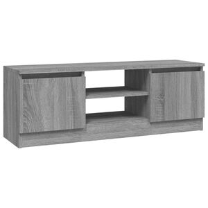 vidaXL TV skapītis ar durvīm, pelēka ozolkoka krāsā, 102x30x36 cm