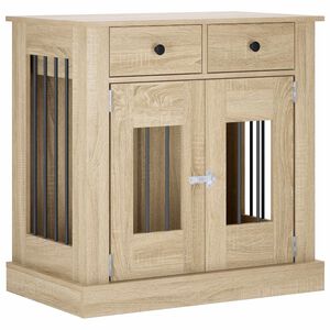 vidaXL Suņu būrī&scaron;a mēbele Sonomas ozols 80 x 47,5 x 80 cm