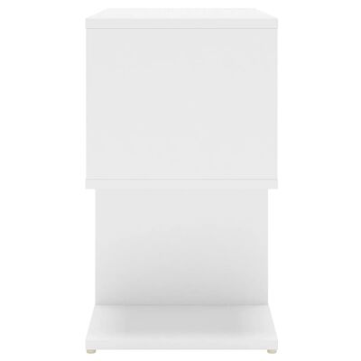 vidaXL naktsskapītis, balts, 50x30x51,5 cm, skaidu plāksne