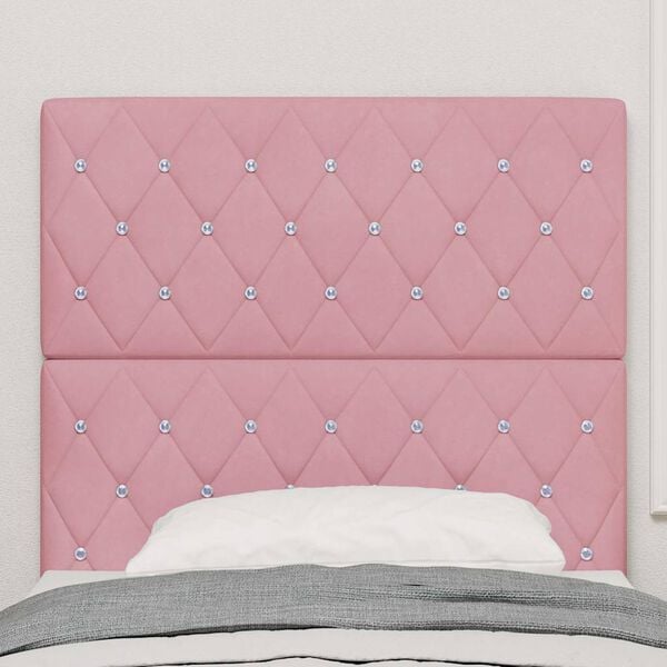 vidaXL Galvgalis ar galvas klāju Rozā 90 cm Mākslīgā āda