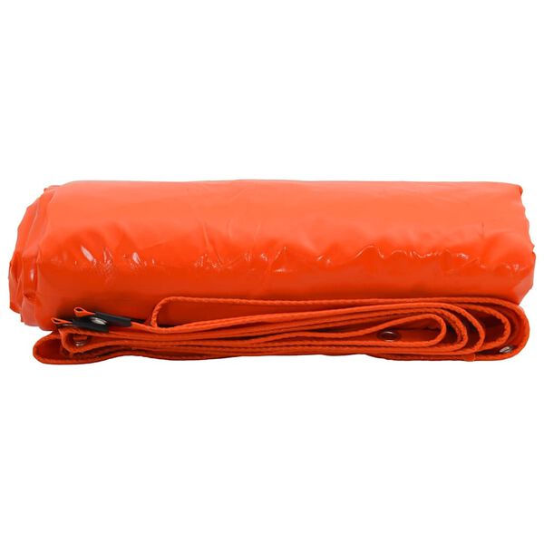 vidaXL Tarps 650g / m&sup2; Oranža 1,5 x 10 m Audekls ar PVC pārklājumu