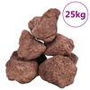 vidaXL vulkāniskie ieži, 25 kg, sarkani, 10-30 cm