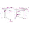 vidaXL kafijas galdiņ&scaron;, O-rāmis, 80x80x45 cm, priedes koks, tērauds