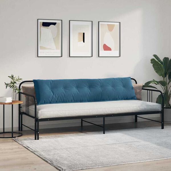 vidaXL Atpakaļ spilvens Zila 200 x 50 cm Korduroja audums