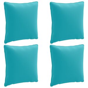 vidaXL 4 daļu atpakaļ spilveni PUTTEN 4 pcs 100% poliesters Tirkīzzila