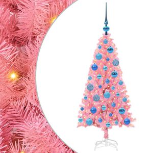 vidaXL Ziemassvētku eglīte Rozā 120 cm PVC