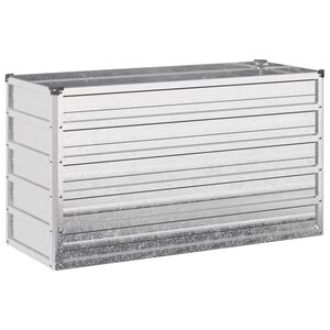 vidaXL Paaugstināta dārza gulta Sudraba 100 x 40 x 55 cm cinkots