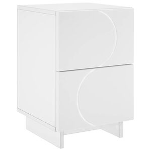 vidaXL Nakts skapītis Balts 33,5 x 34,5 x 50 cm Inženierijas koks