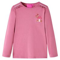 Bērnu krekls ar garām piedurknēm, aveņu krāsā, 92