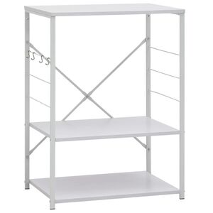 vidaXL virtuves plaukts, balts, 60x39,6x79,5 cm, inženierijas koks