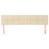 vidaXL gultas galvgaļi, krēmkrāsas, 160x5x78/88 cm, audums