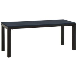 vidaXL dārza sols, 110 cm, tērauds un WPC, melns