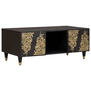 vidaXL Kafijas galdiņ&scaron; Melna 100 x 54 x 40 cm Cieta mango koksne