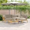 vidaXL Dīvānu komplekts 4 pcs Pelēkbrūna Cietā akācijas koks