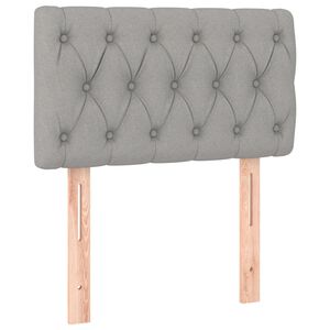 vidaXL gultas galvgalis, 80x7x78/88 cm, gai&scaron;i pelēks audums