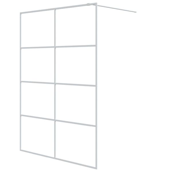 vidaXL du&scaron;as siena, 140x195 cm, caurspīdīgs ESG stikls, balta