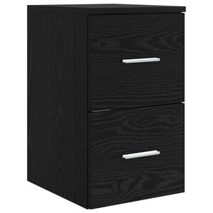 vidaXL Vannas istabas skapis starp Melns ozols 30 x 35 x 50 cm