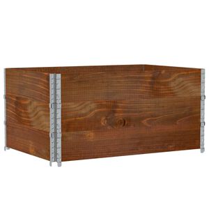 vidaXL dārza puķu kaste, brūns, 120x80 cm, priedes masīvkoks