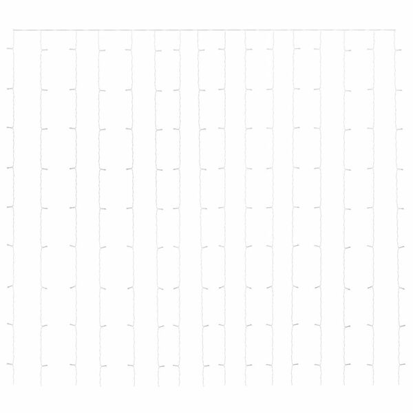 vidaXL LED lampiņu aizkars, 3x3 m, 300 LED, krāsains, 8 funkcijas