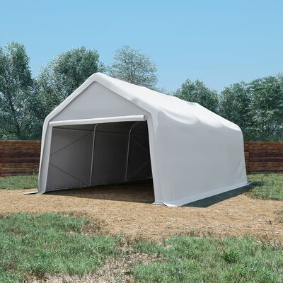 vidaXL uzglabāšanas telts, balta, PVC, 4x6 m, 550 g/m²