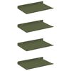 vidaXL Peldējo&scaron;ais plaukts 4 gab. Olīvu zaļ&scaron; 30 x 18 x 2,5 cm Tērauds