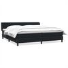 vidaXL Box Spring Gulta ar matračiem Melns 180x210 cm samts