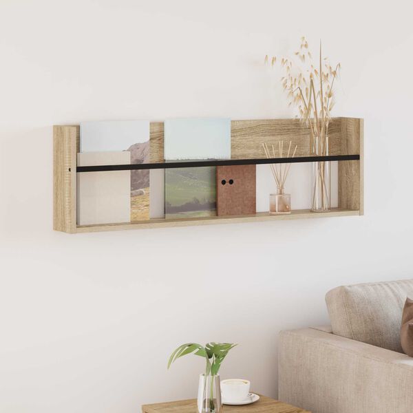 vidaXL Žurnālu statīvs Sonoma ozols 100 x 12 x 30 cm Inženierijas koks