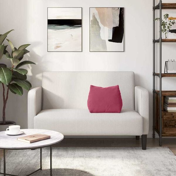 vidaXL Atpakaļ spilvens Vīna sarkans 45 x 20 x 35 cm Korduroja audums