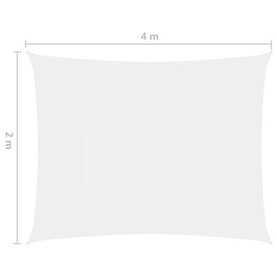 vidaXL saulessargs, 2x4 m, taisnstūra forma, balts oksforda audums