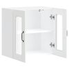 vidaXL virtuves sienas skapis ar stikla durvīm Kalmar balts