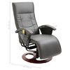 vidaXL masāžas krēsls, pelēka mākslīgā āda