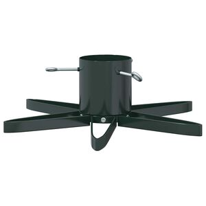 vidaXL Ziemassvētku eglītes statīvs Zaļa 49 x 49 x 15,5 cm Tērauds