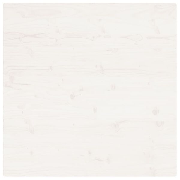 vidaXL galda virsma, balta, 80x80x2,5 cm, priedes masīvkoks, kvadrāta