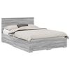 vidaXL Gultas rāmis Pelēks Sonoma 140 x 190 cm Inženierijas koks