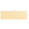 vidaXL balkona aizslietnis, 90x300 cm, balts un dzeltens audums