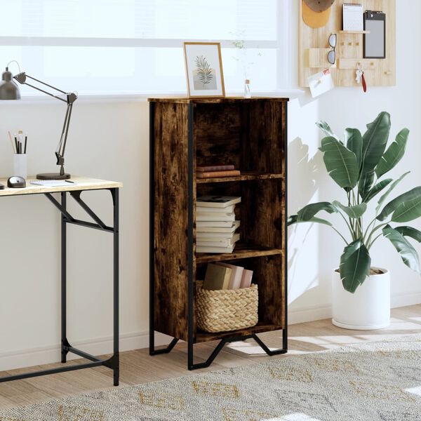 vidaXL grāmatplaukts, ozola krāsa, 50x31x106 cm, inženierijas koks