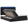 vidaXL LED uzglabā&scaron;anas gulta ar matraci Melns 180 x 200 cm Samts