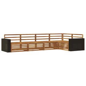vidaXL Āra dīvānu komplekts 5 pcs Dabiska 331 x 172,5 x 73 cm