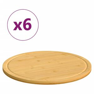 vidaXL virtuves dēlī&scaron;i, 6 gab., &Oslash;30x1,5 cm, bambuss
